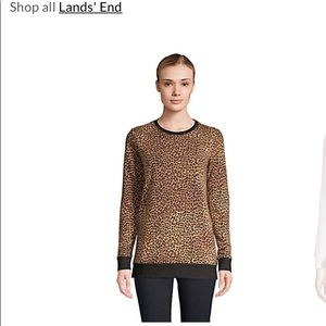 NWT Lands End Leopard Sweatshirt